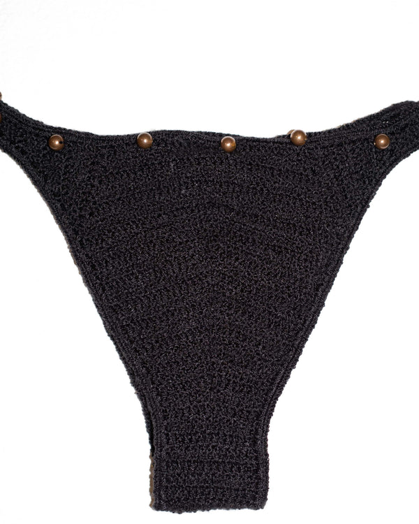 Luna Bottom - Black Crochet