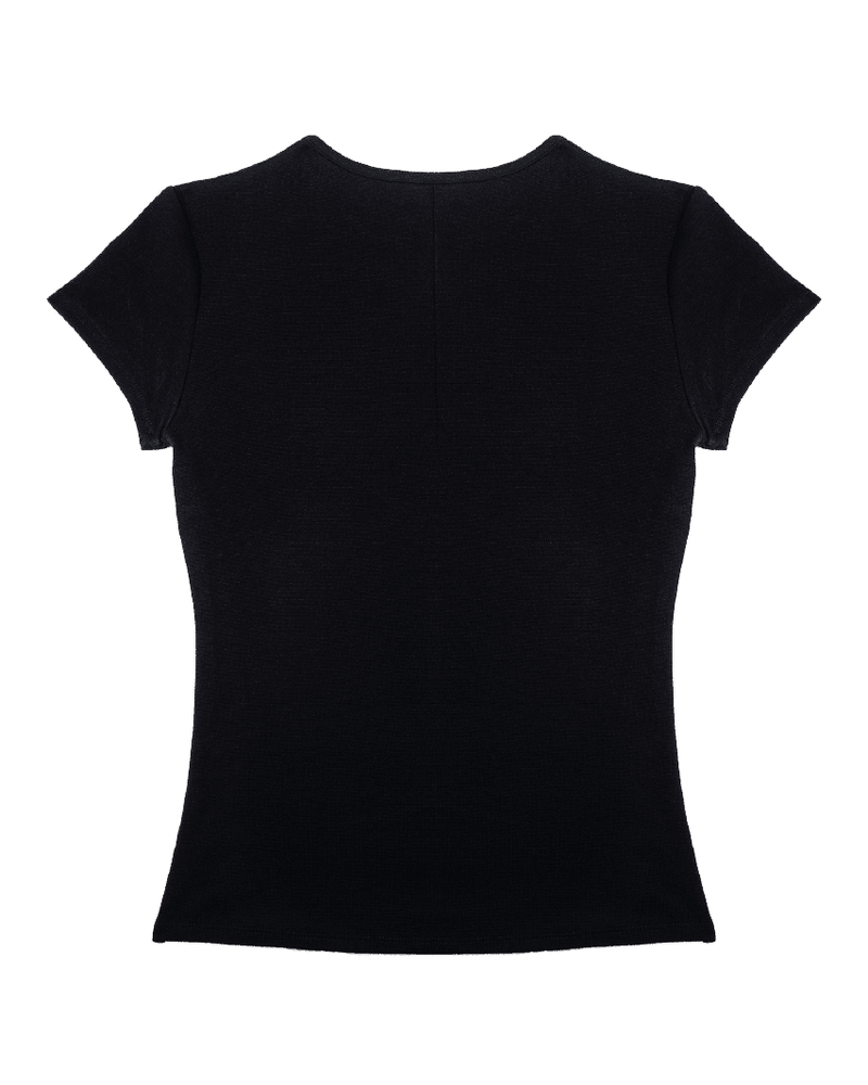 Fitted T Shirt - Black