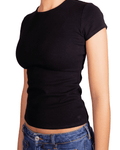 Fitted T Shirt - Black